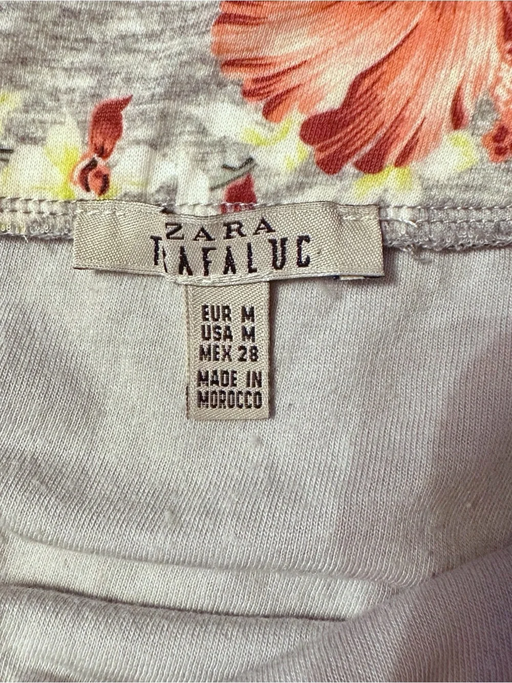 Zara Draped Tropical Floral Mini Skirt Size Medium